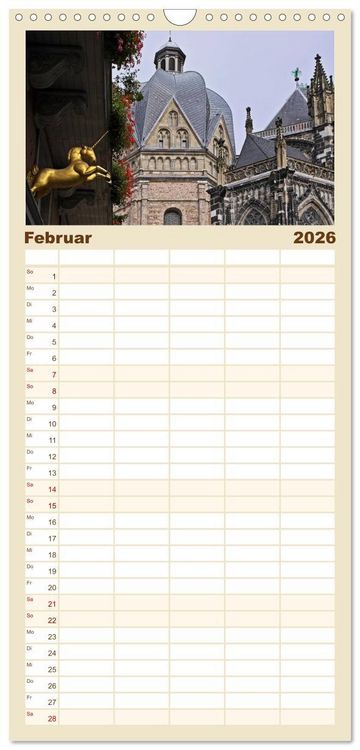 Produktbild: Familienplaner 2026 - Kaiserstadt Aachen mit 5 Spalten (Wandkalender, 21 x 45 cm) CALVENDO