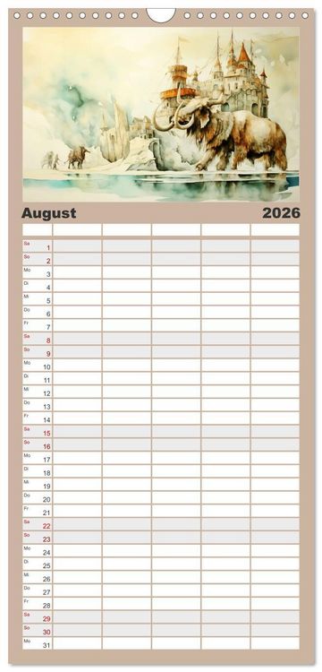 Produktbild: Familienplaner 2026 - Ein Besuch in fernen Universen mit 5 Spalten (Wandkalender, 21 x 45 cm) CALVENDO