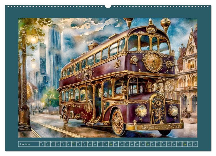 Produktbild: Mit Steampunk unterwegs (Wandkalender 2026 DIN A2 quer), CALVENDO Monatskalender