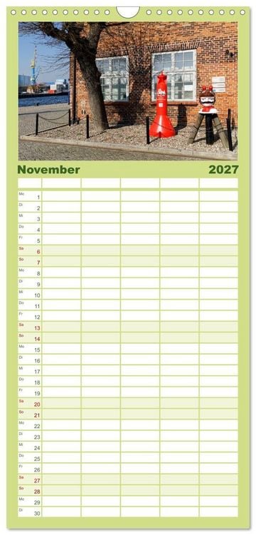 Produktbild: Familienplaner 2027 - Unser sch&ouml;nes Wismar mit 5 Spalten (Wandkalender, 21 x 45 cm) CALVENDO