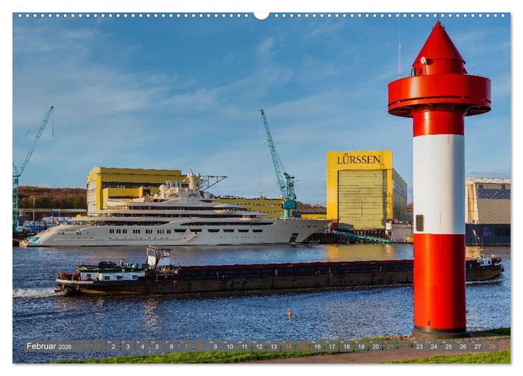 Produktbild: Bremens maritimer Norden: Vegesack (Wandkalender 2026 DIN A2 quer), CALVENDO Monatskalender