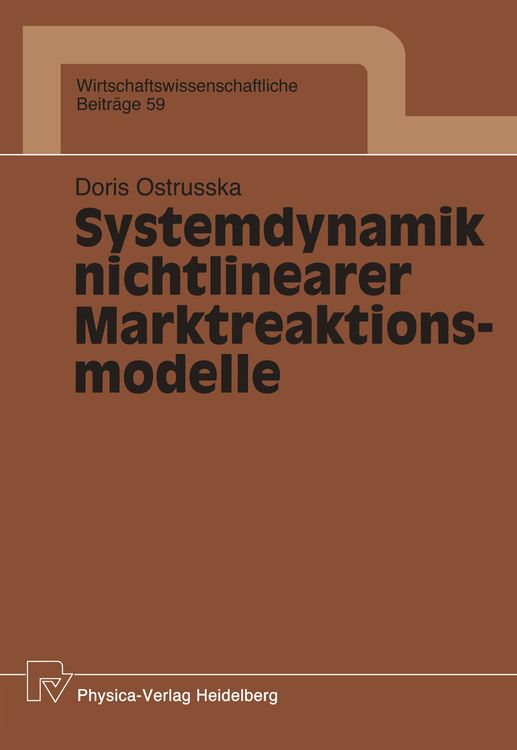 Produktbild: Systemdynamik nichtlinearer Marktreaktionsmodelle