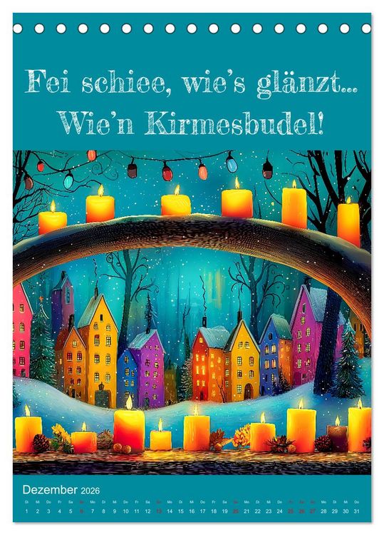 Produktbild: Erzgebirge mei Haamit - Mundart-Kalender mit s&auml;chsischem Humor (Tischkalender 2026 DIN A5 hoch), CALVENDO Monatskalender