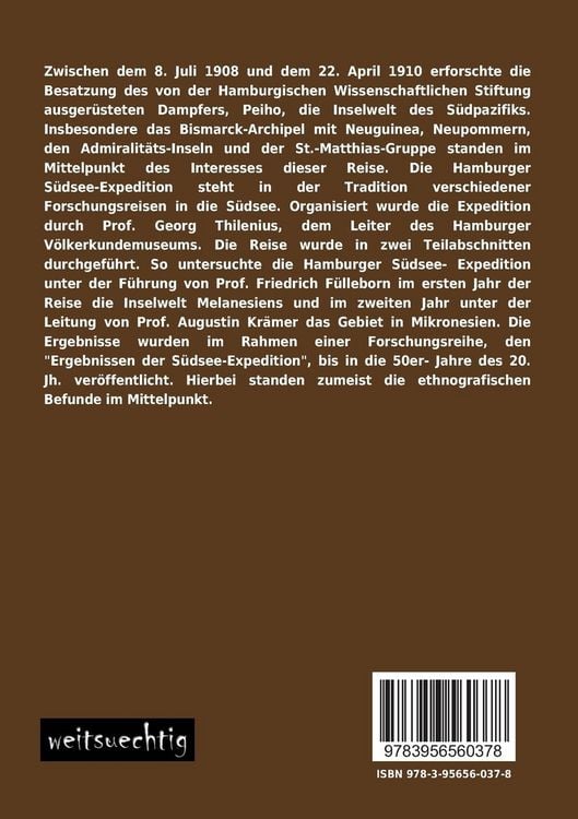 Produktbild: Das erste Jahr der Hamburger S&uuml;dsee-Expedition in Deutsch- Neuguinea (1908-1909)