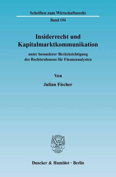 Produktbild: Insiderrecht und Kapitalmarktkommunikation