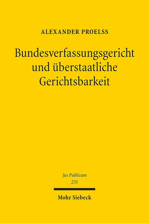 Produktbild: Bundesverfassungsgericht und überstaatliche Gerichtsbarkeit
