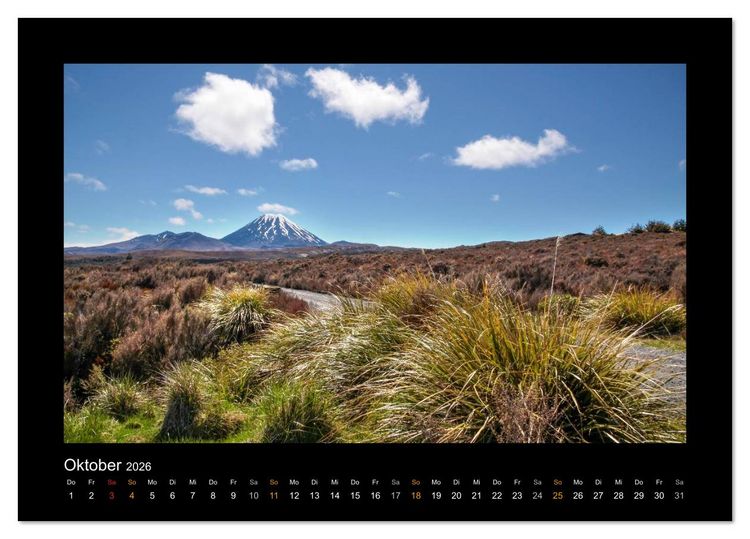 Produktbild: Neuseeland - Wunderwelt der Natur (Tischkalender 2026 DIN A5 quer), CALVENDO Monatskalender