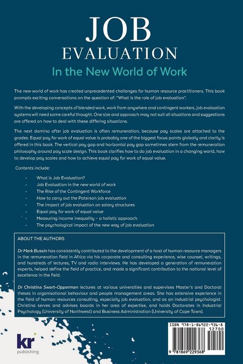 Produktbild: Job Evaluation In The New World Of Work