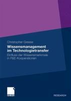 Produktbild: Wissensmanagement im Technologietransfer