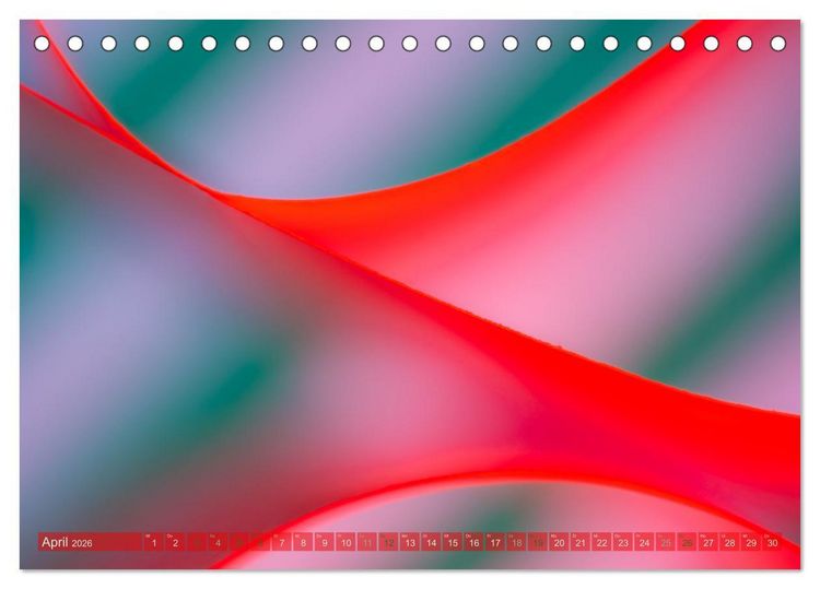 Produktbild: Formen und Farben - Abstrakte Makrofotografie (Tischkalender 2026 DIN A5 quer), CALVENDO Monatskalender