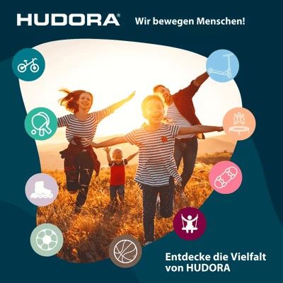 Produktbild: HUDORA 10937 - Laufrad Explory 12 cyan midnight, f&uuml;r Kinder von 90-110 cm, Sitzh&ouml;he: 27-37,5 cm