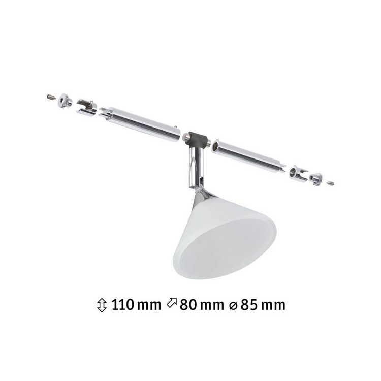 Produktbild: Paulmann Colmar Niedervolt-Seilsystem-Leuchte Universell GU4 10W LED Chrom, Satin