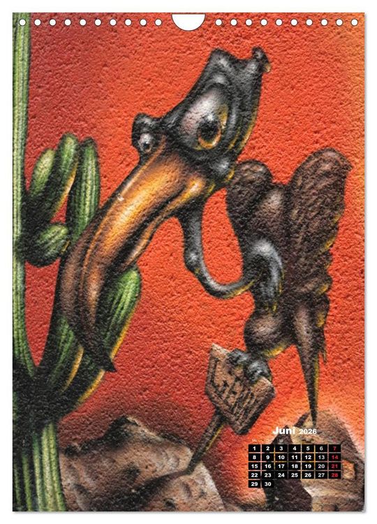 Produktbild: Graffiti & Streetart 2026 (Wandkalender 2026 DIN A4 hoch), CALVENDO Monatskalender