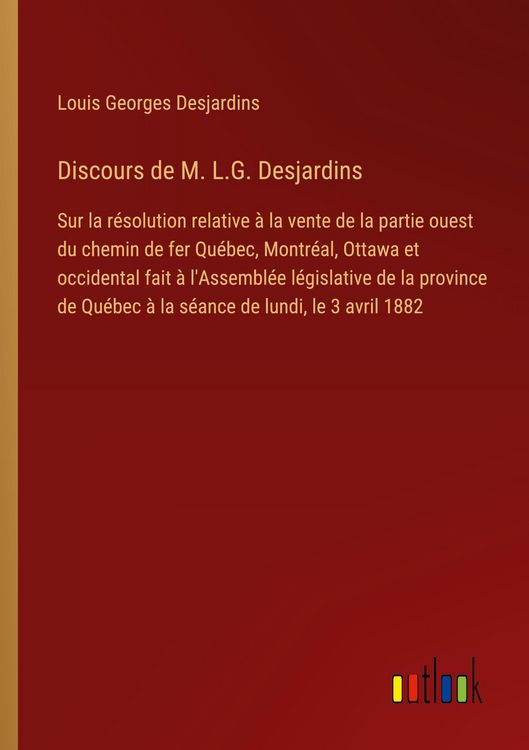 Produktbild: Discours de M. L.G. Desjardins