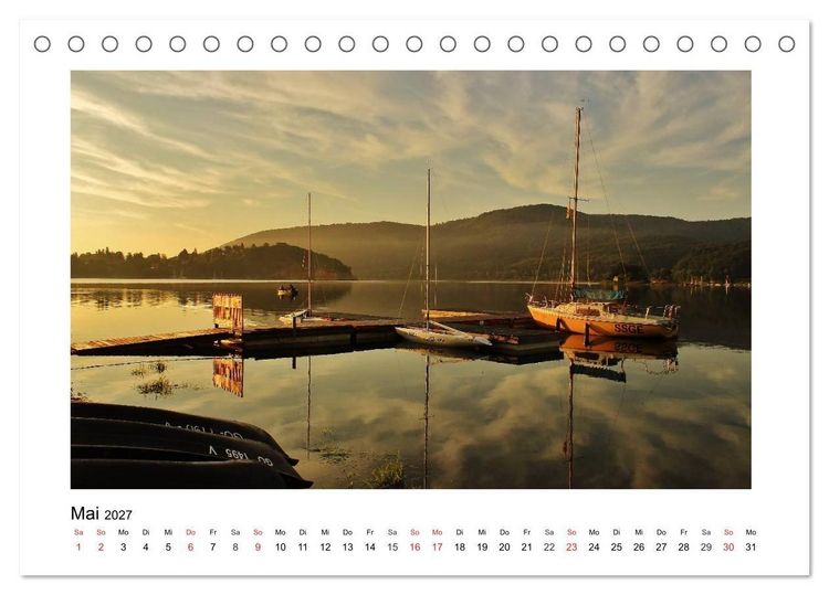 Produktbild: Morgens am Edersee (Tischkalender 2027 DIN A5 quer), CALVENDO Monatskalender