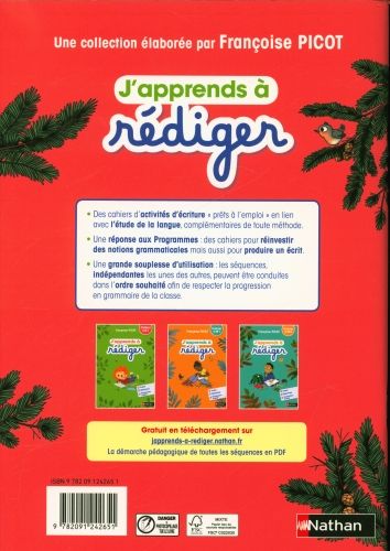 Produktbild: J'apprends &agrave; r&eacute;diger, cahier CE2
