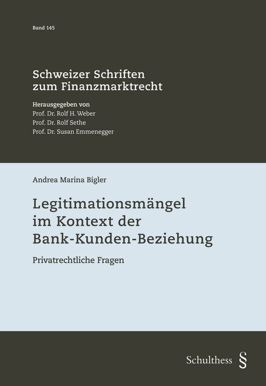 Produktbild: Legitimationsm&auml;ngel im Kontext der Bank-Kunden-Beziehung