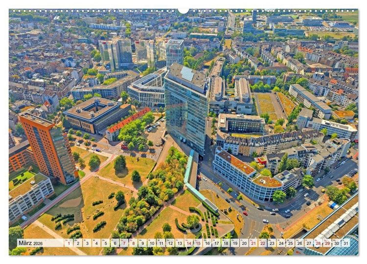 Produktbild: D&uuml;sseldorf Vom Ufer bis zur Skyline (hochwertiger Premium Wandkalender 2026 DIN A2 quer), Kunstdruck in Hochglanz