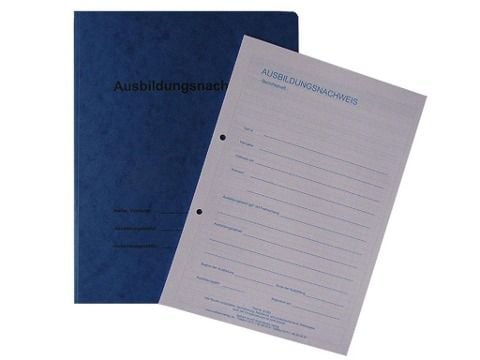 Produktbild: Berichtsheft / Ausbildungsnachweise als Block - f&uuml;r 1 Jahr: t&auml;gliche Eintragungen (Montag - Samstag) pro Woche 1 Seite, mit stabilem Kartonhefter