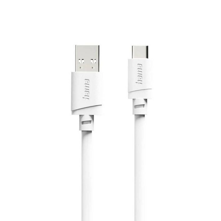 Produktbild: Hama USB-Ladekabel USB 2.0 USB-A Stecker, USB-C&reg; Stecker 2m Wei&szlig; 00201813