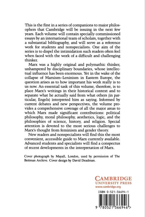 Produktbild: The Cambridge Companion to Marx
