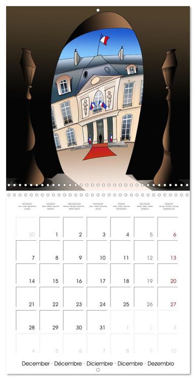 Produktbild: PARICATURES (Calendrier mural carr&eacute; 2026 30x30 cm) Calendrier double avec une page pour vos prises de notes