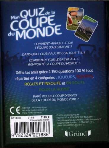 Produktbild: Mon quiz de la Coupe du Monde