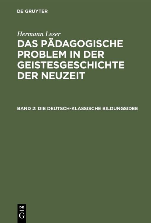 Produktbild: Die deutsch-klassische Bildungsidee