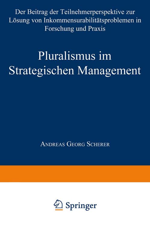 Produktbild: Pluralismus im Strategischen Management
