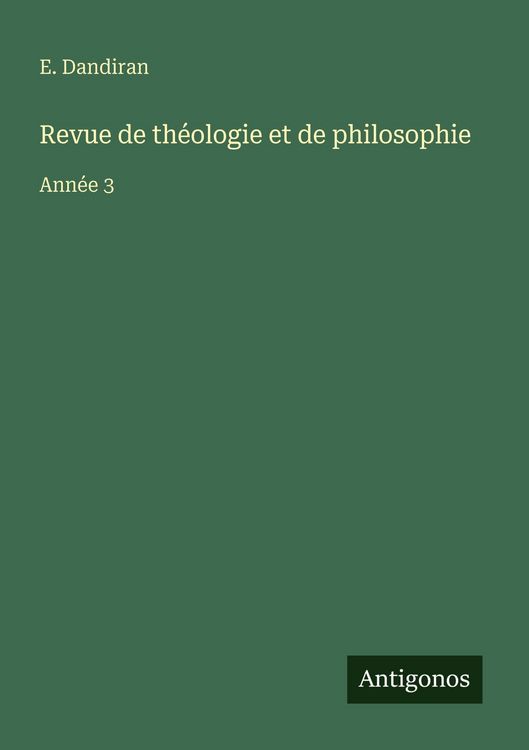Produktbild: Revue de th&eacute;ologie et de philosophie