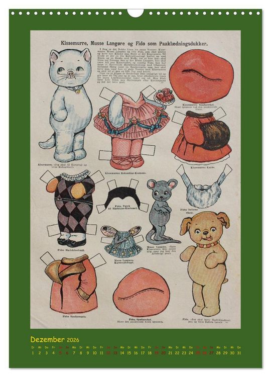 Produktbild: Dukke Lise Kalender - Anziehpuppen aus Papier (Wandkalender 2026 DIN A3 hoch), CALVENDO Monatskalender