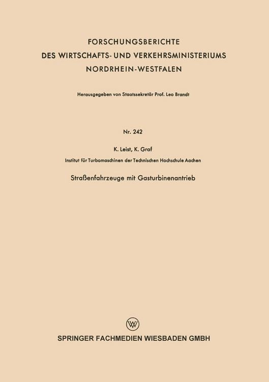 Produktbild: Stra&szlig;enfahrzeuge mit Gasturbinenantrieb