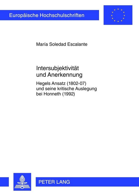 Produktbild: Intersubjektivit&auml;t und Anerkennung