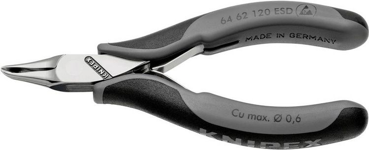 Produktbild: Knipex 64 62 120 ESD Elektronik- u. Feinmechanik Vornschneider mit Facette 120mm