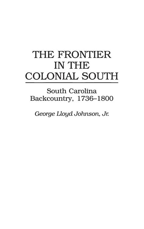 Produktbild: The Frontier in the Colonial South