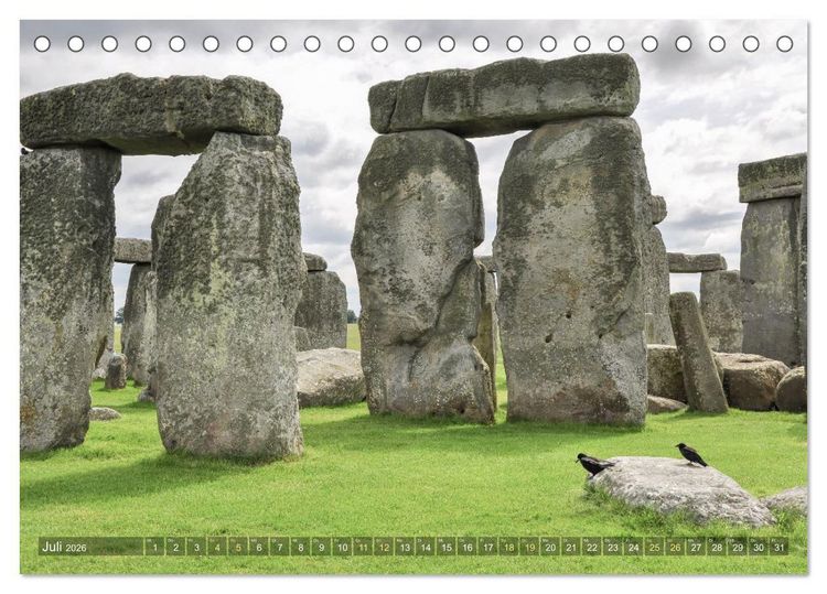 Produktbild: Geheimnisvolles Stonehenge (Tischkalender 2026 DIN A5 quer), CALVENDO Monatskalender