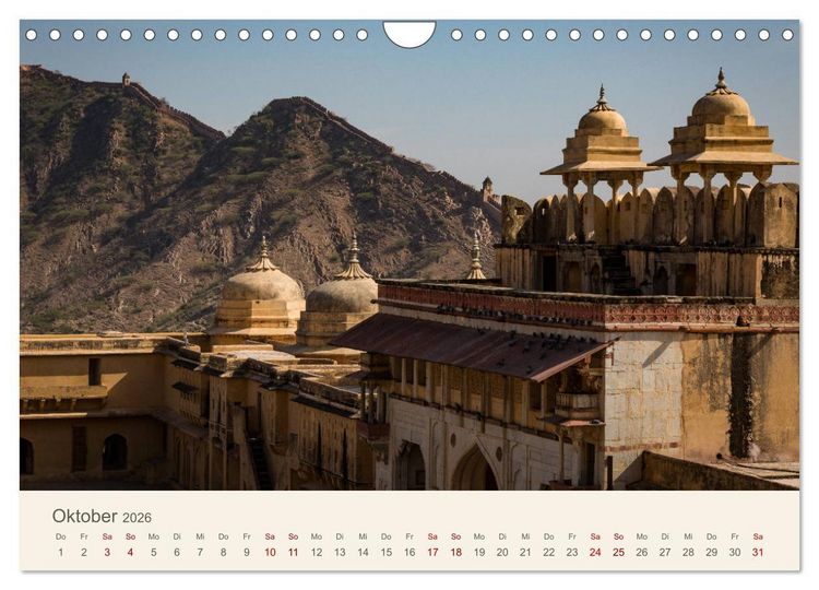 Produktbild: Rajasthan - Architektur im Land der K&ouml;nige (Wandkalender 2026 DIN A4 quer), CALVENDO Monatskalender
