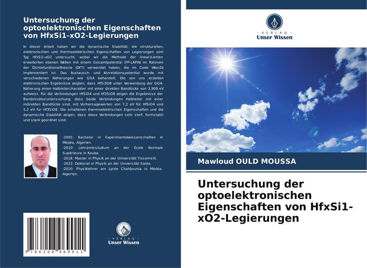 Produktbild: Untersuchung der optoelektronischen Eigenschaften von HfxSi1-xO2-Legierungen
