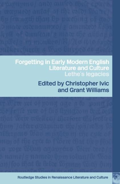 Produktbild: Forgetting in Early Modern English Literature and Culture
