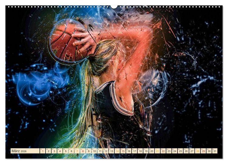 Produktbild: Basketball extrem (hochwertiger Premium Wandkalender 2026 DIN A2 quer), Kunstdruck in Hochglanz