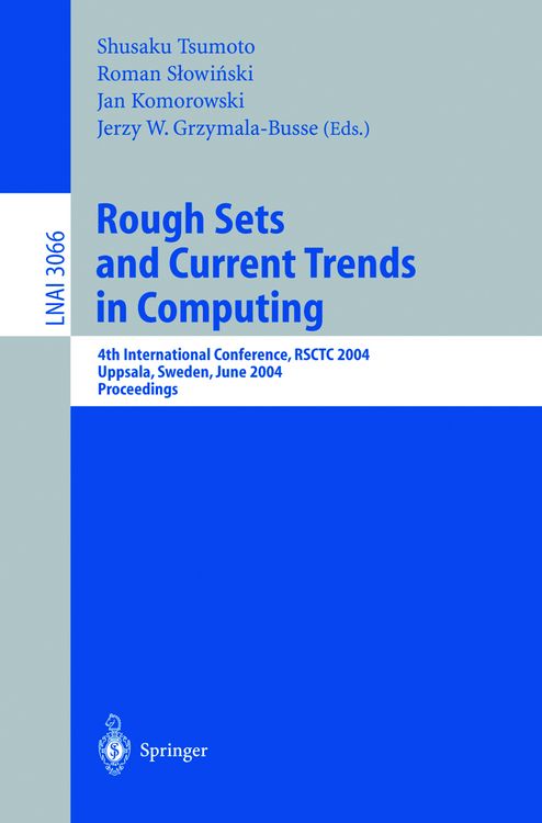 Produktbild: Rough Sets and Current Trends in Computing