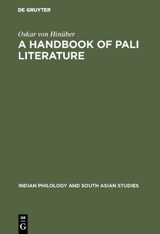 Produktbild: A Handbook of Pali Literature