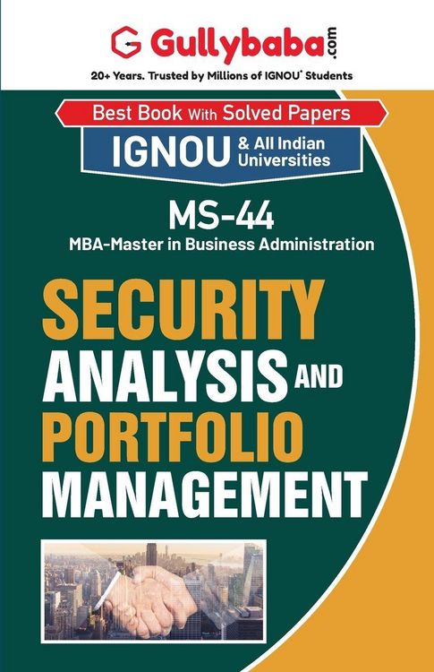 Produktbild: MS-44 Security Analysis and Portfolio Management