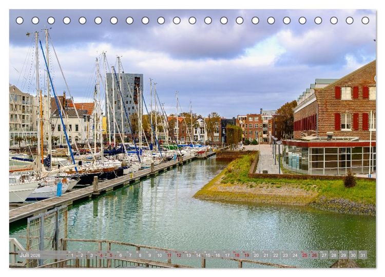 Produktbild: Ein Blick auf Vlissingen in Zeeland (Tischkalender 2026 DIN A5 quer), CALVENDO Monatskalender
