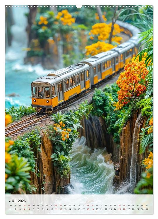 Produktbild: Eisenbahnen - Miniaturbahnen zwischen Fantasie und Fernweh (hochwertiger Premium Wandkalender 2026 DIN A2 hoch), Kunstdruck in Hochglanz