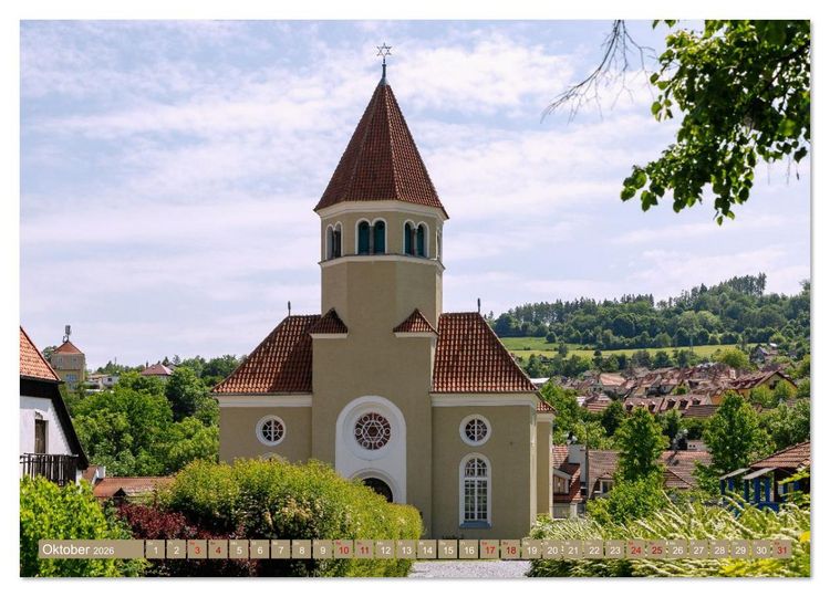 Produktbild: Cesky Krumlov. Tschechiens stille Sch&ouml;nheit im B&ouml;hmerwald (Wandkalender 2026 DIN A2 quer), CALVENDO Monatskalender