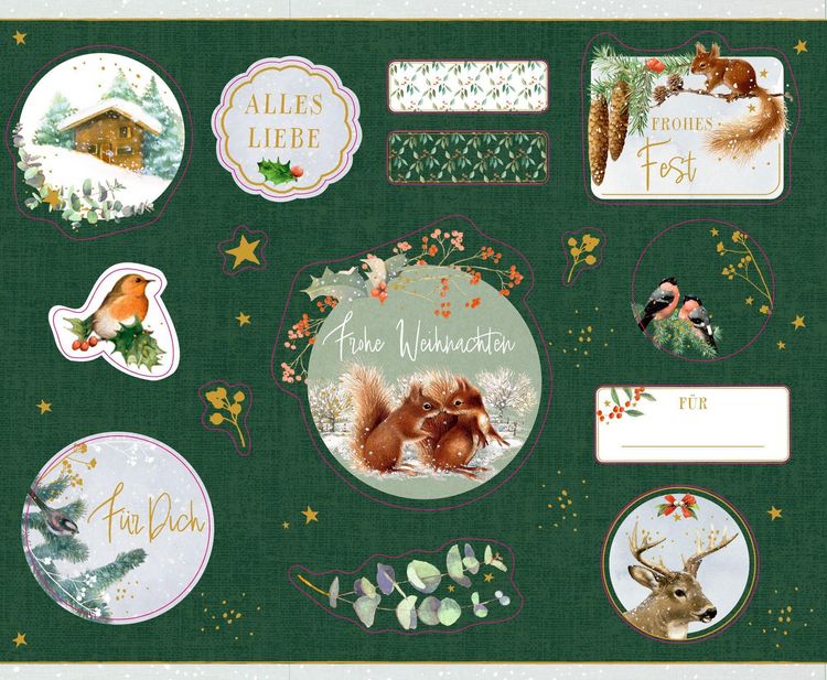 Produktbild: Stickerbuch: Zauberhafte Weihnachtssticker - M. Bastin