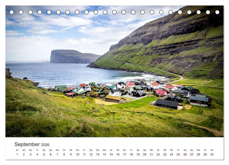 Produktbild: F&auml;r&ouml;er Inseln - Geheimnisvolle Inseln im Nordatlantik (Tischkalender 2026 DIN A5 quer), CALVENDO Monatskalender