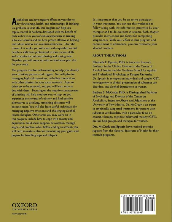 Produktbild: Cognitive-Behavioral Treatment Program for Overcoming Alcohol Problems (Workbook)