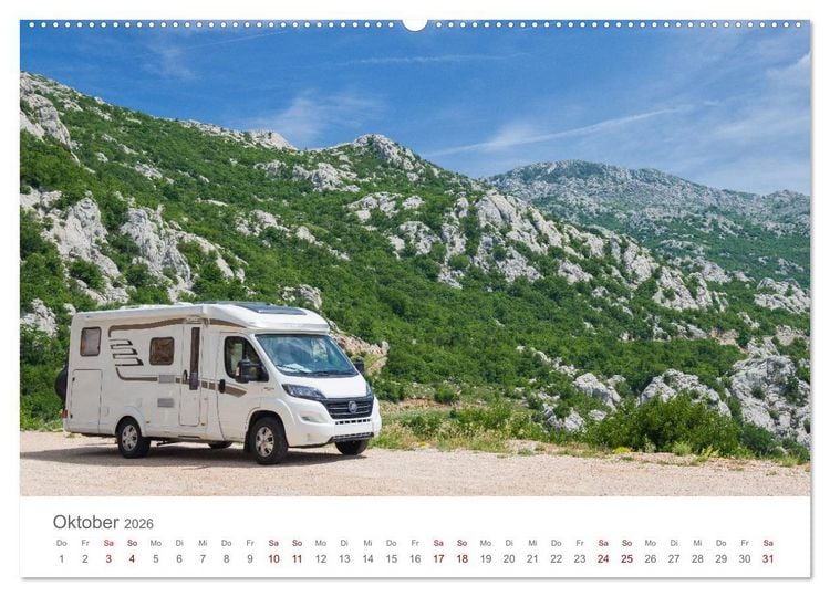 Produktbild: Abenteuer Wohnmobil - Camping, Vanlife, Roadtrips (Wandkalender 2026 DIN A2 quer), CALVENDO Monatskalender